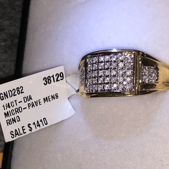 Mens real diamond real gold 10k wedding band FREE APPRAISAL NOT plated not fake! - Picture 5 of 7